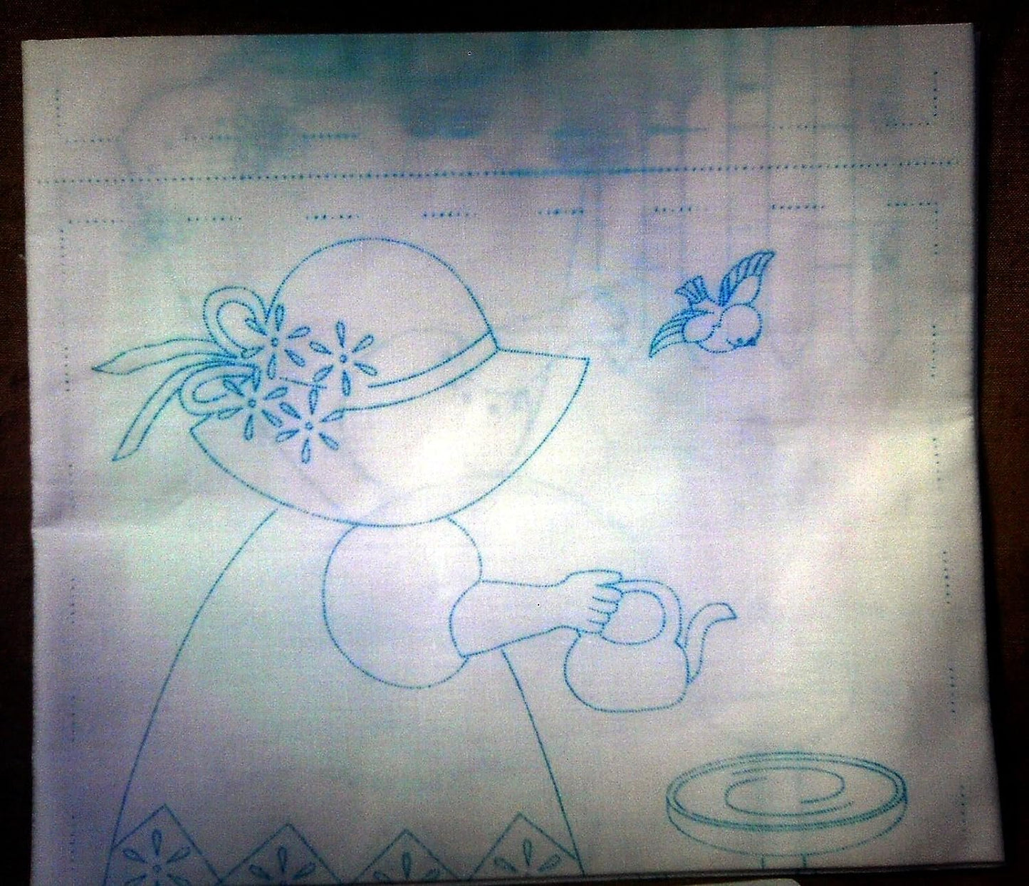 Jack Dempsey Needle Art 30021 Nursery Girls Quilt Blocks, 12 Quilt Blocks, 9-Inch-by-9-Inch, White