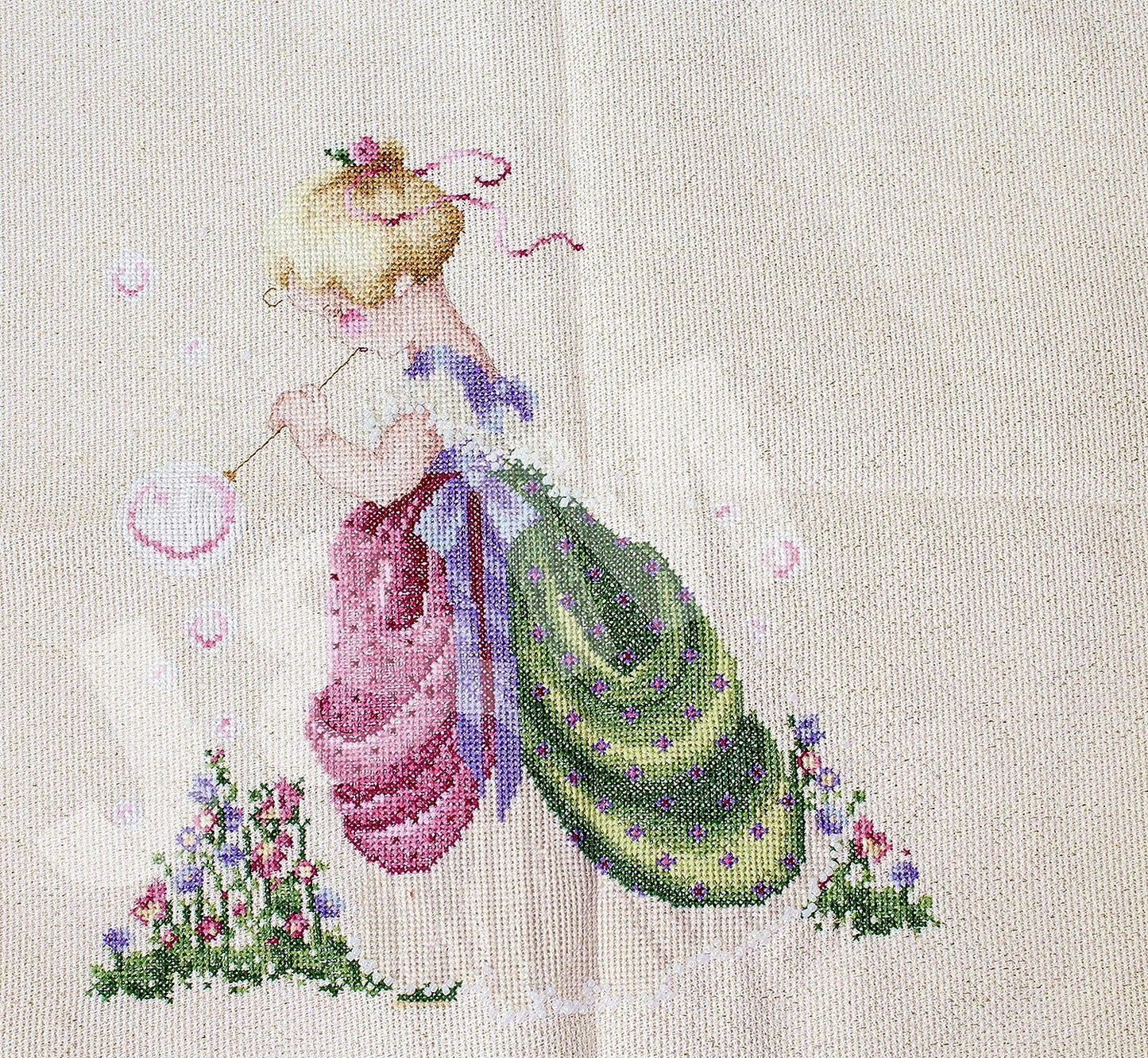 Dimensions Zinnia Flowers Needlepoint Embroidery Kit for Beginners, 5" x 5", Multicolor, 4 Count