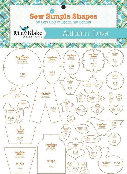 Sew Simple Shapes - Quilt Template Set by Lori Holt (Autumn Love)