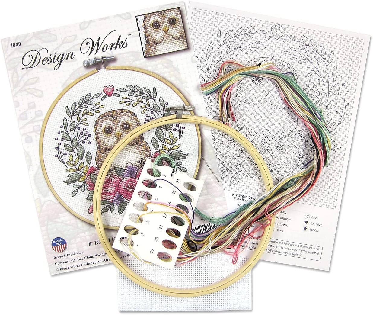 Design Works Crafts Janlynn Counted Cross Stitch Kit, Owl
