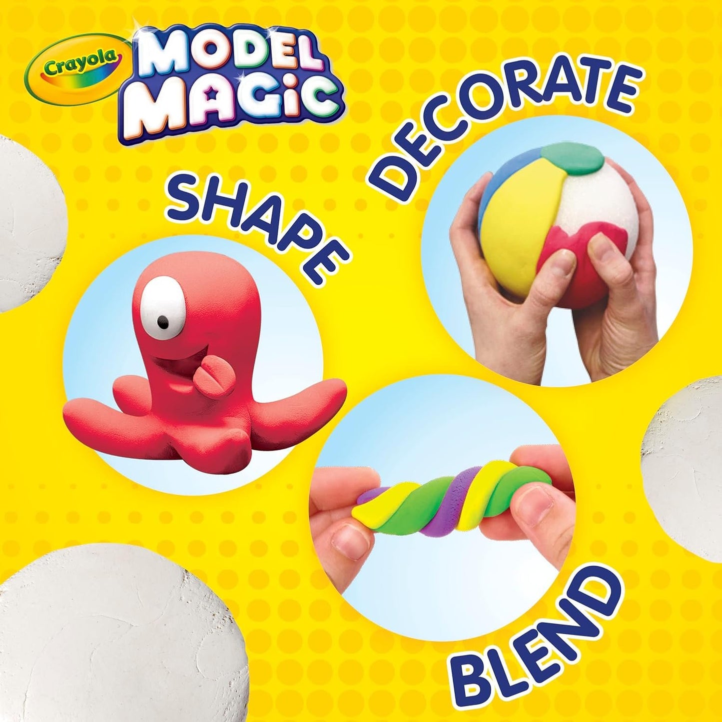 Crayola Model Magic White, Modeling Clay Alternative, At Home Crafts for Kids, 4 oz