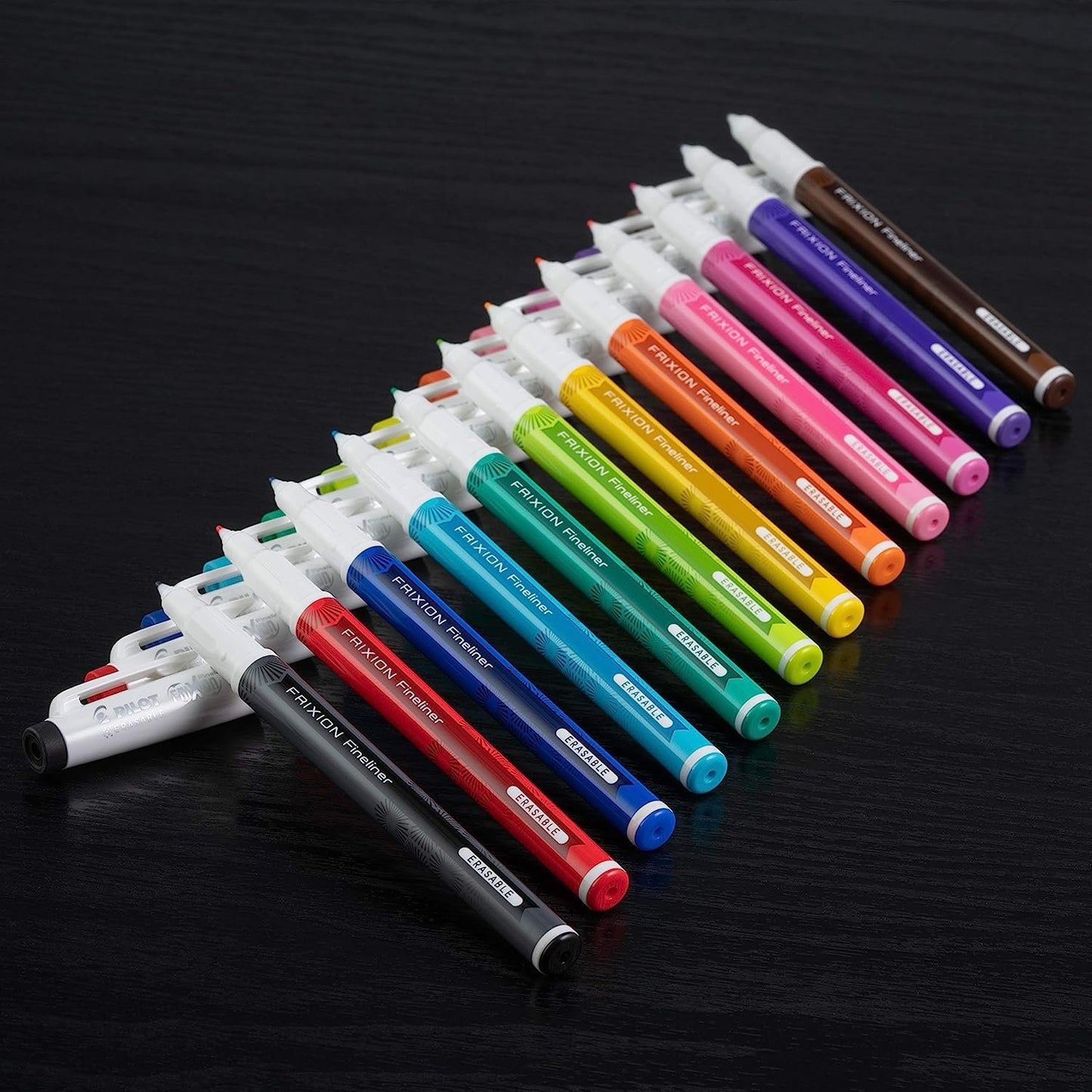 Pilot, FriXion Fineliner Erasable Marker Pens, Fine Point 0.7 mm, Pack of 12, Assorted Colors