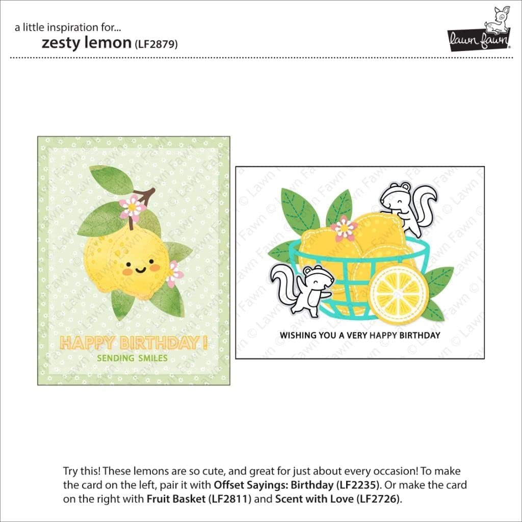 Lawn Fawn LF2879 Zesty Lemon Dies
