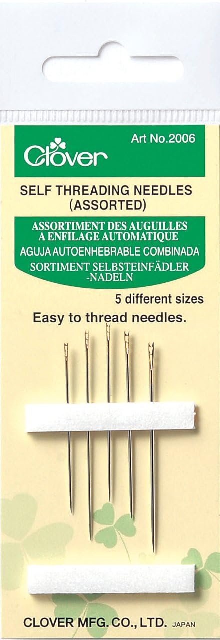 Clover Self-Threading Needles, Assorted (2 Pack)