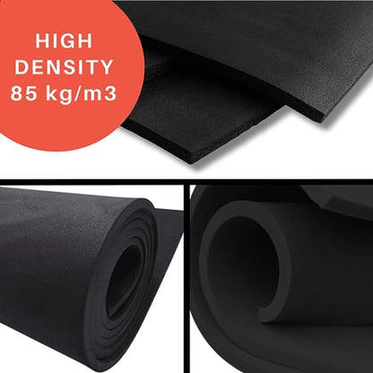 Pixiss EVA Foam Roll 5mm (Black) - 35cm x 150cm x 5mm Foam Roll for Foam for Cosplay and Crafts - High Density Foam, Versatile Black Foam - DIY Projects, Foam Padding - Foam Mats for Floor - EVA Foam Cosplay