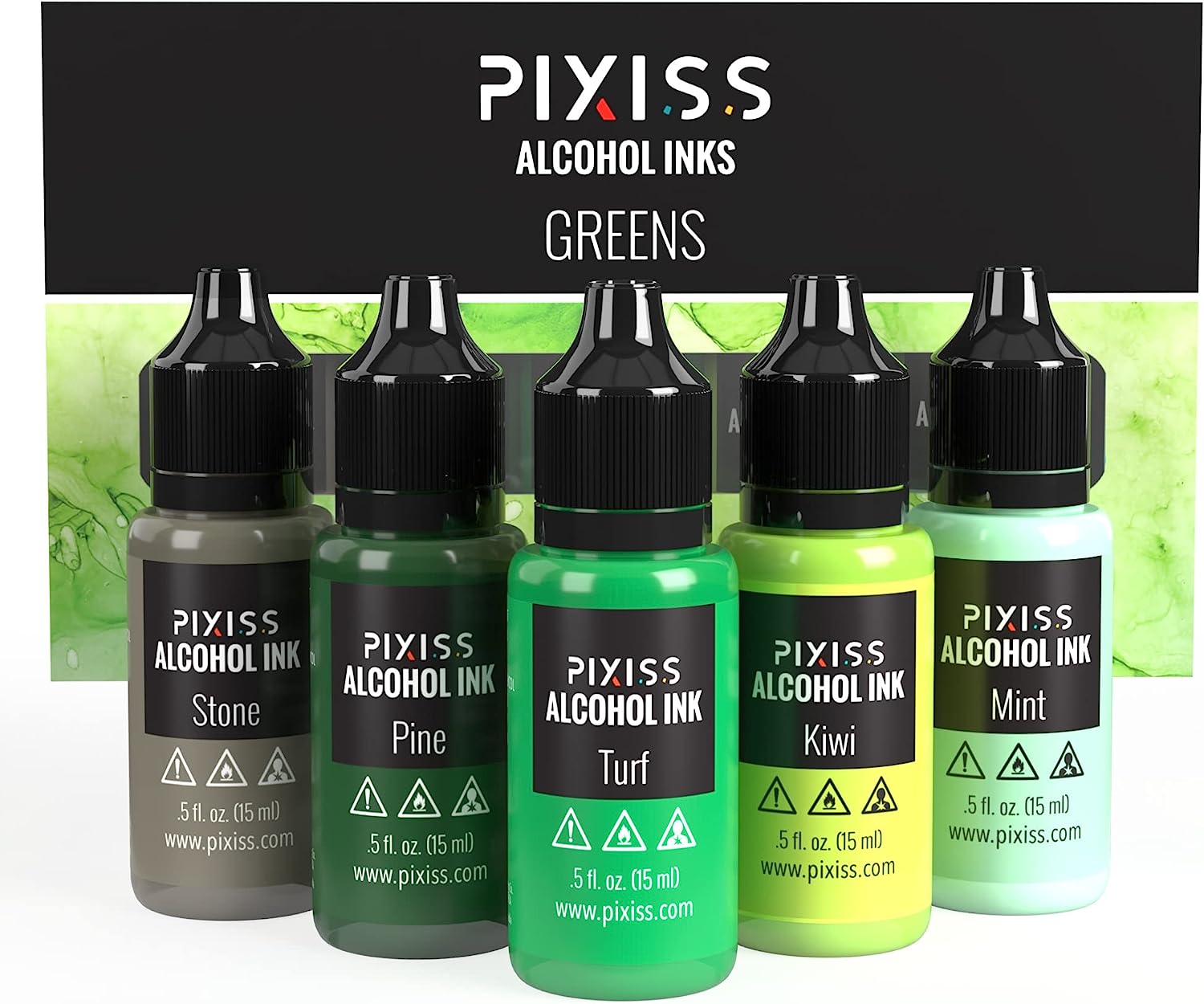 PIXISS Shimmering Metallic & Gemstone Alcohol Ink Set - 10 Inks – Pixiss