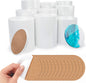 PIXISS Glazed Round Ceramic Coaster/Tiles with Cork Backing - 50PC