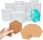 PIXISS Glazed Hexagon Ceramic Coaster/Tiles with Cork Backing - 100PC