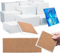 PIXISS Glazed Square Ceramic Coaster/Tiles with Cork Backing - 50PC