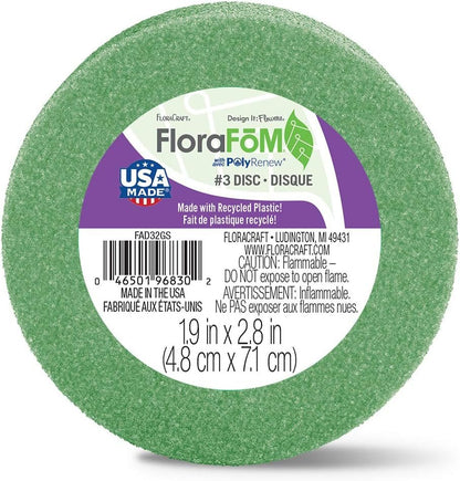 FloraCraft FloraFōM Disc 1.9 Inch x 2.8 Inch Green