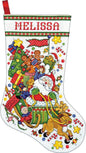 Tobin Santa Sleigh Cross Stitch Stocking Kit, 17" Long, 17" Long 14 Count
