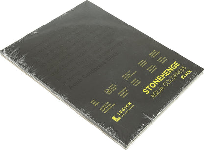 Stonehenge Aqua Black Pad, 140lb, Coldpress, 8 x 10 Inches, 15 Sheets