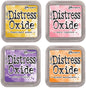 NEW Ranger Tim Holtz Distress Oxide 4 Ink Pads: FOSSILIZED+WORN+WILTED+SPICED