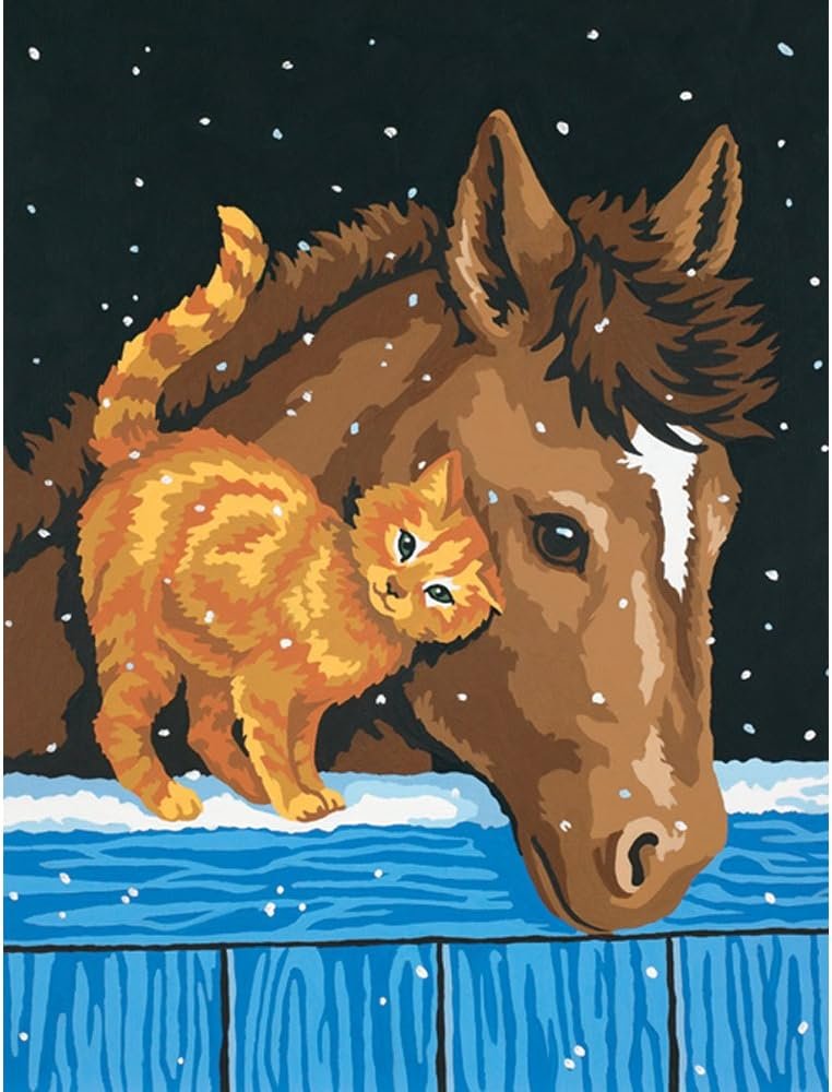 Dimensions Hang on Kitty Paint by Numbers for Adults, 9'' W x 12'' L
