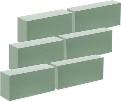 FloraCraft Floral Dry Foam 6 Piece Brick 2.6 Inch x 3.5 Inch x 7.8 Inch Green