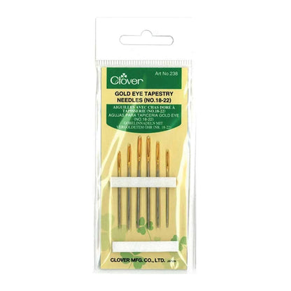 Clover Gold Eye Tapestry Needles No. 18-22, Asia XXL/us 14-18