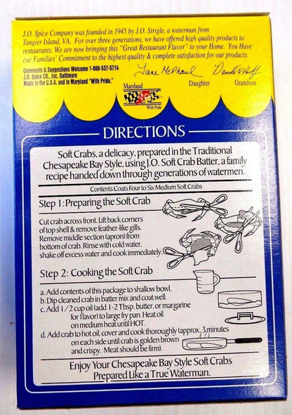 J.O. Soft Crab Batter 10 OZ