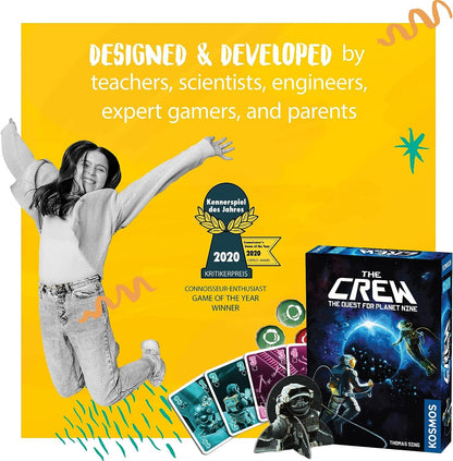 The Crew - Quest for Planet Nine | Card Game | Kennerspiel des Jahres Winner | Cooperative Space Adventure | 3-5 Players | Ages 10+ | Trick-Taking | 50 Levels of Difficulty | Endless Replay