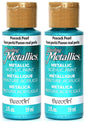 2-Pack - DecoArt Dazzling Metallics Acrylic Colors - Peacock Pearl, 2-Ounces Each