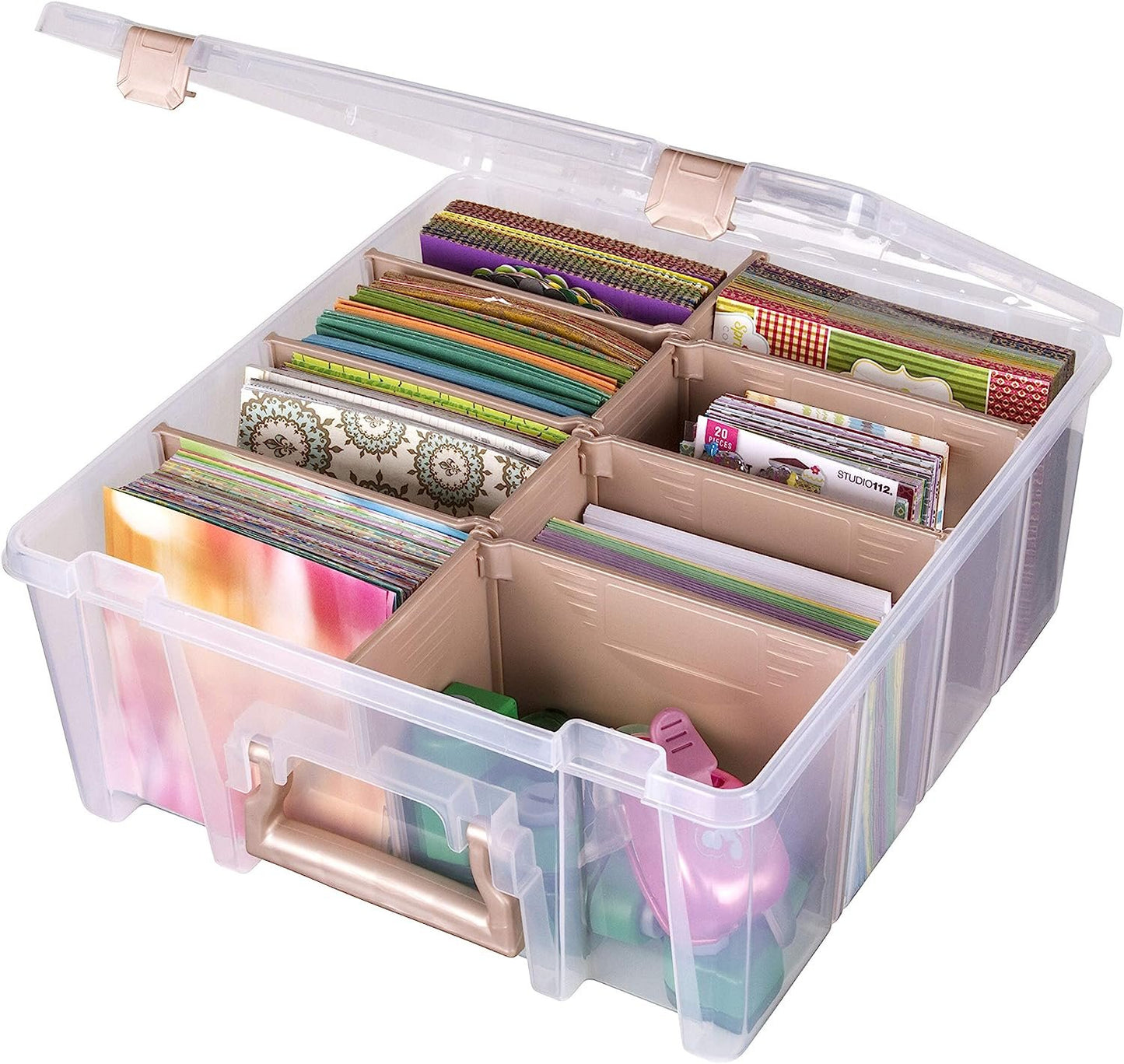 ArtBin Art Bin 0365500 Super Satchel Double Deep, Portable Art & Craft Organizer with Handle