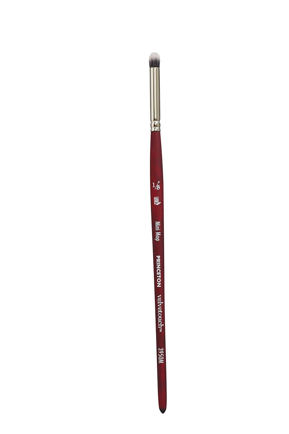 Princeton Velvetouch, Series 3950, Paint Brush for Acrylic, Oil and Watercolor, Mini Mop, 1/8 Inch