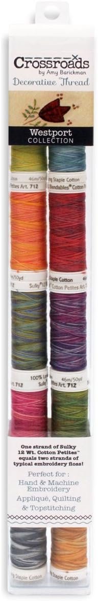 Sulky 712-31 Westport Petites Collection, Cotton ,12 Weight (10 Pieces Per Pack), Multicolor