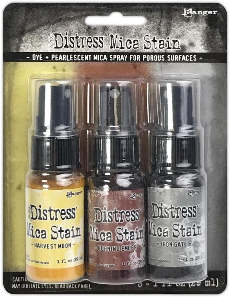 Tim Holtz Distress Mica Stain 2022 Limited Edition - Halloween Set #3 & Set #4 - Six 1 Ounce Bottles, (TSHK81104-TSHK81098)