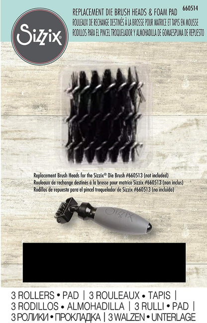 Sizzix Brush&Foam 660513 Accessory Die Brush and Foam Pad for Wafer-Thin Dies