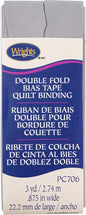 Wrights Medium Grey Double Fold Quilt Binding 7/8" X3yd, 1 Count (Pack of 1)
