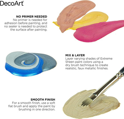 DecoArt 2 Ounce, Vintage Brass Extreme Sheen Paint