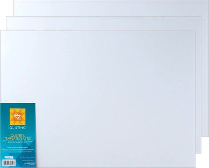 Bundle of EZ International Quilting by Wrights Blank Plastic Template Sheets, 12in x 18in, .25mm (9.85 mils) Thick