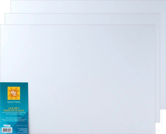 Bundle of EZ International Quilting by Wrights Blank Plastic Template Sheets, 12in x 18in, .25mm (9.85 mils) Thick