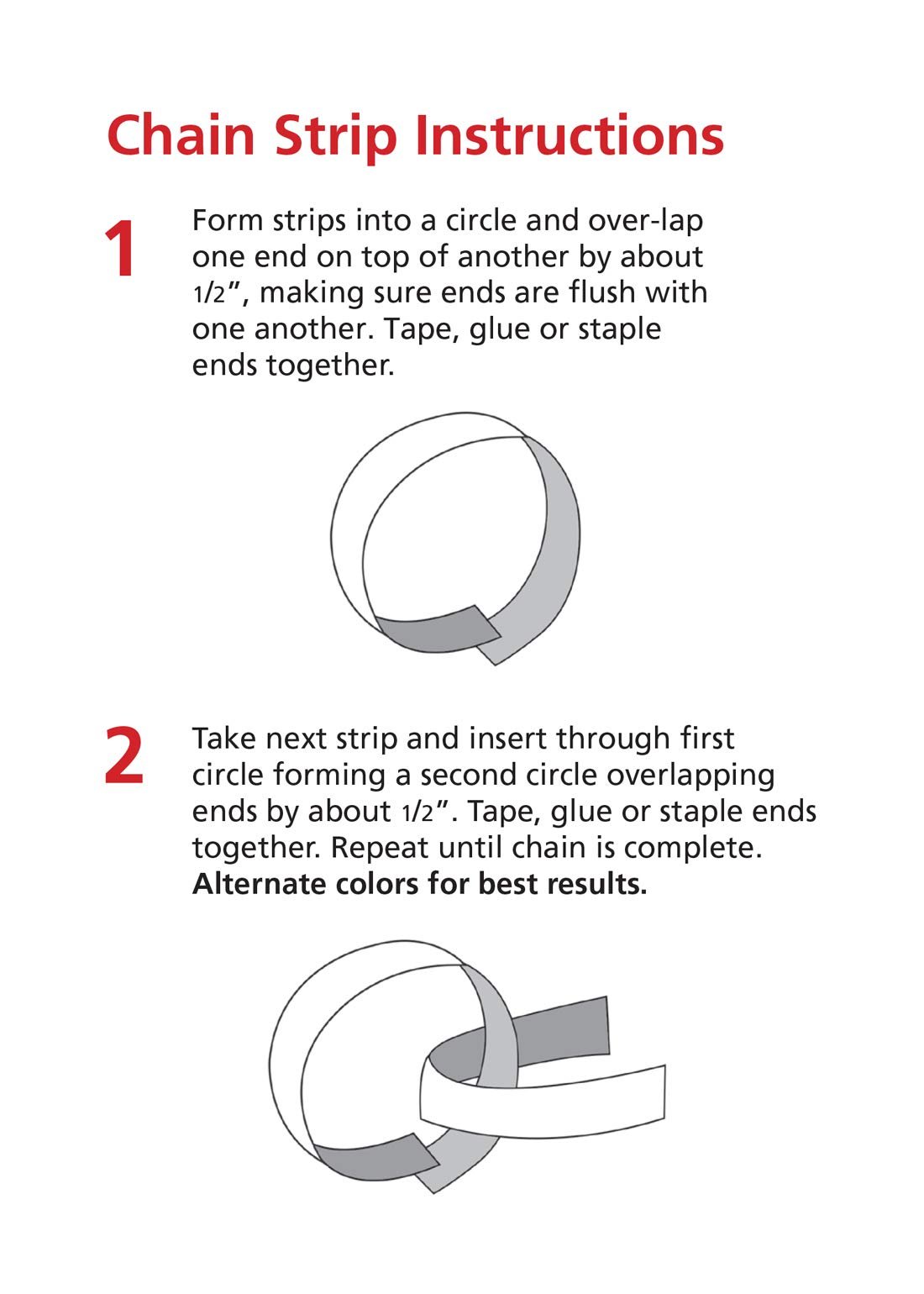 Mighty Bright Paper Chain Strips 1"X8" 180/Pkg-Assorted Colors