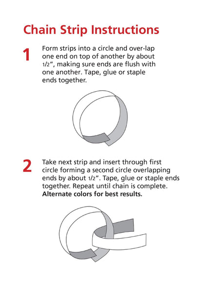 Mighty Bright Paper Chain Strips 1"X8" 180/Pkg-Assorted Colors