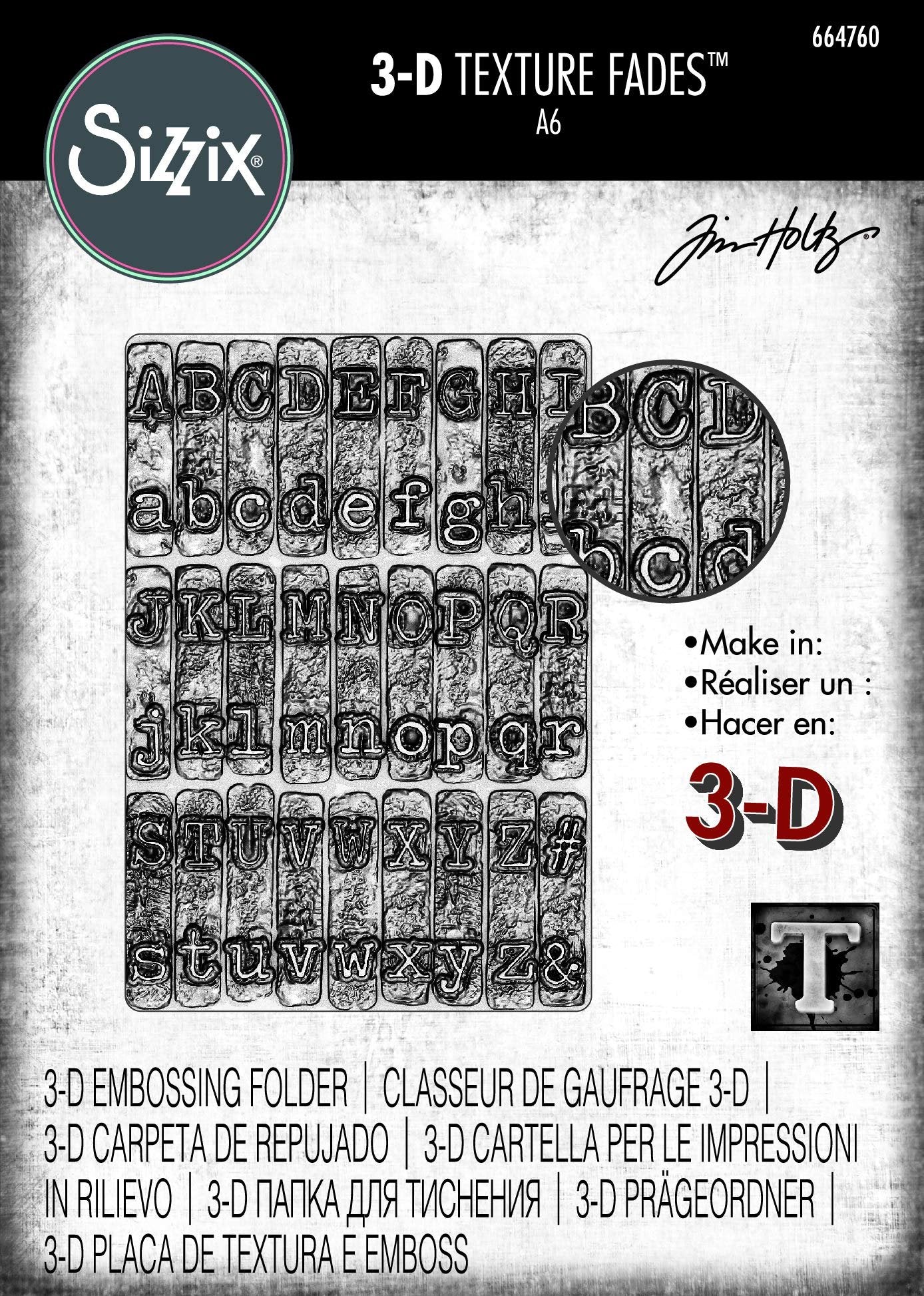 Sizzix 3-D Embossing , Tim Holtz, One Size, Lumber Folder