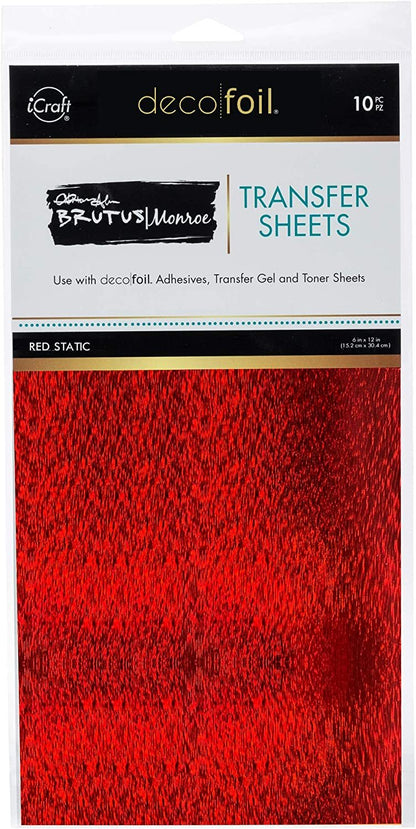 iCraft Deco Foil Transfer Sheets by Brutus Monroe 6" x 12" 10 Sheets