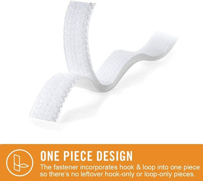 VELCRO Brand Sew On Snag-Free Tape for Alterations and Hemming | No No Ironing or Gluing Light Duty One-Piece Fabric Fastener | Cut-to-Length Roll, Each, White, 3 Foot