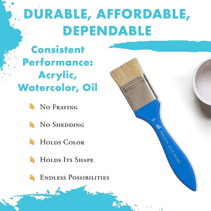 Princeton Select Artiste, Series 3750, Paint Brush for Acrylic, Watercolor and Oil, Bristle Bright, 1-1/2 Inch