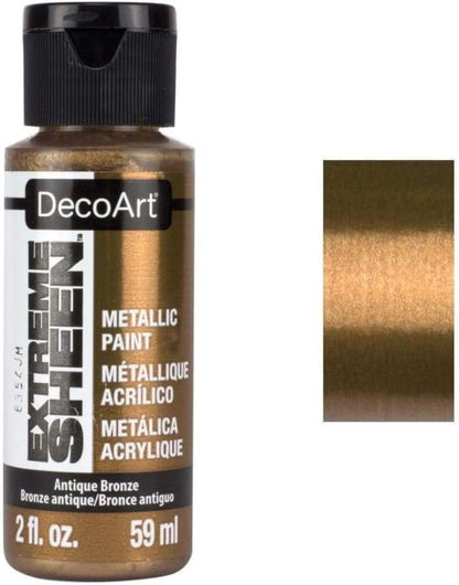 DecoArt 2 Ounce, Vintage Brass Extreme Sheen Paint