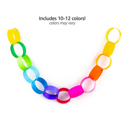 Mighty Bright Paper Chain Strips 1"X8" 180/Pkg-Assorted Colors