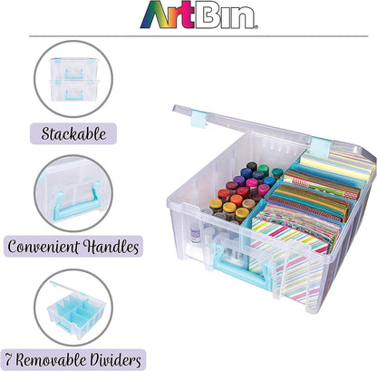 ArtBin Art Bin 0365500 Super Satchel Double Deep, Portable Art & Craft Organizer with Handle