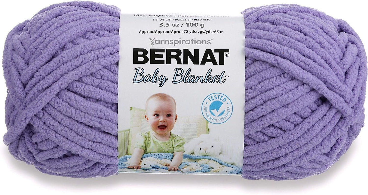 Bernat Baby Blanket Yarn, 3.5 oz, Gauge 6 Super Bulky, White