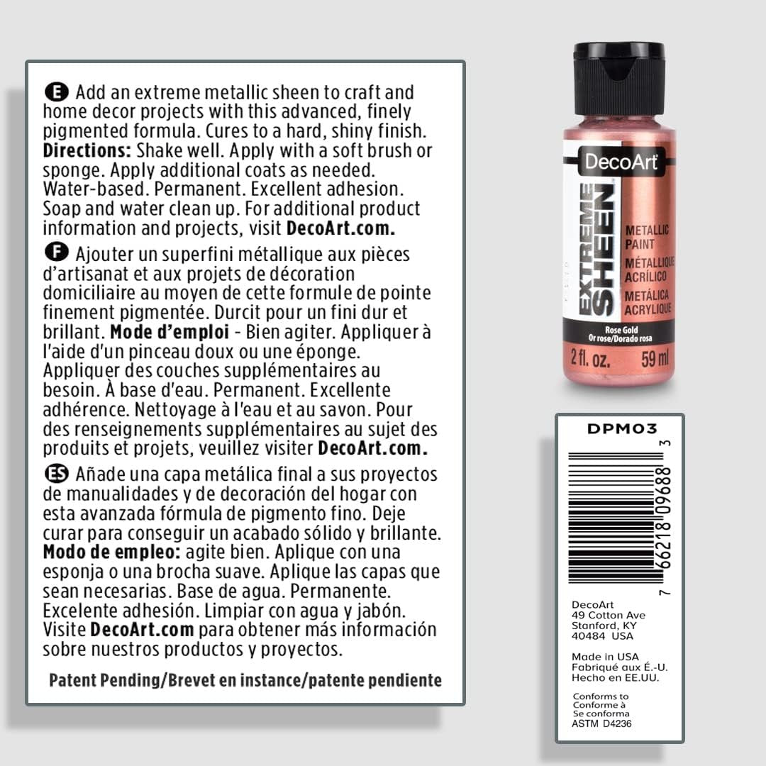 DecoArt 2 Ounce, Vintage Brass Extreme Sheen Paint