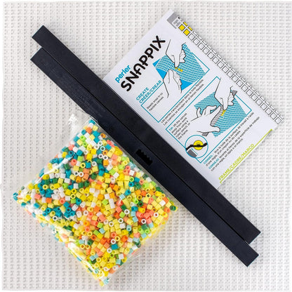 Perler Snappix No-Iron Fuse Bead Craft Kit for Kids, 12" x 12", Multicolor 2203 Piece