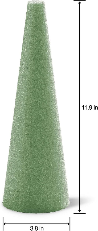 FloraCraft FloraFōM Cone 3.7 Inch x 8.9 Inch Green