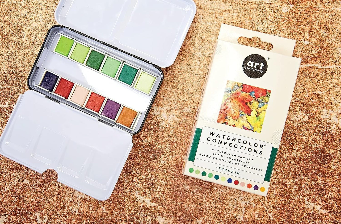 Prima Marketing Prima Confections Watercolor Pans 12/Pkg-Terrain, Original