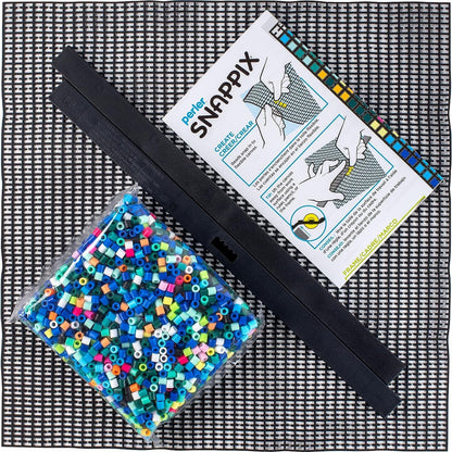 Perler Snappix No-Iron Fuse Bead Craft Kit for Kids, 12" x 12", Multicolor 2203 Piece