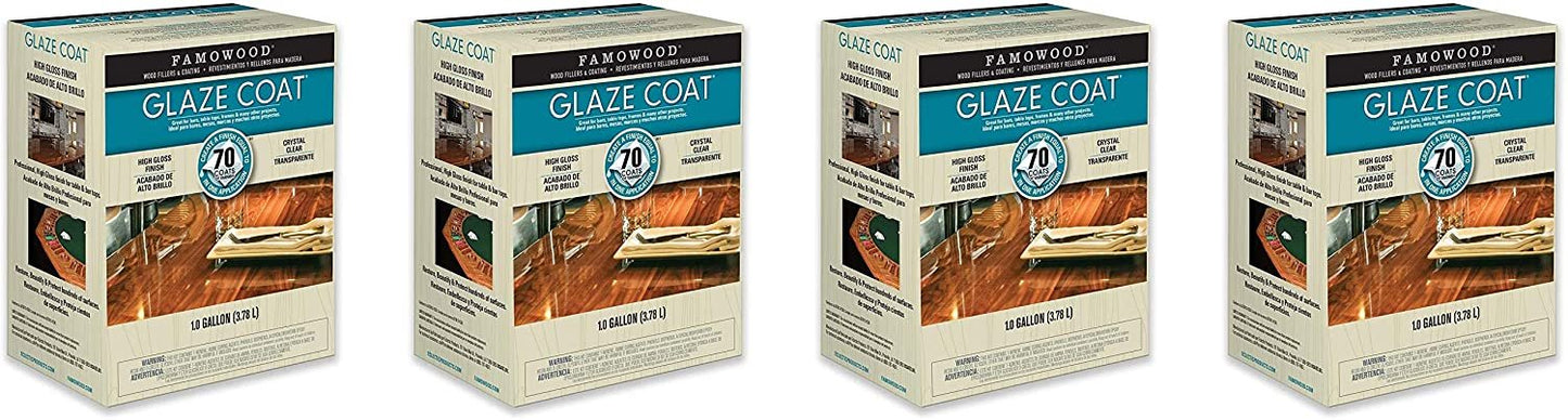 FamoWood 5050110 Glaze Coat Kit - Gallon Clear (4)