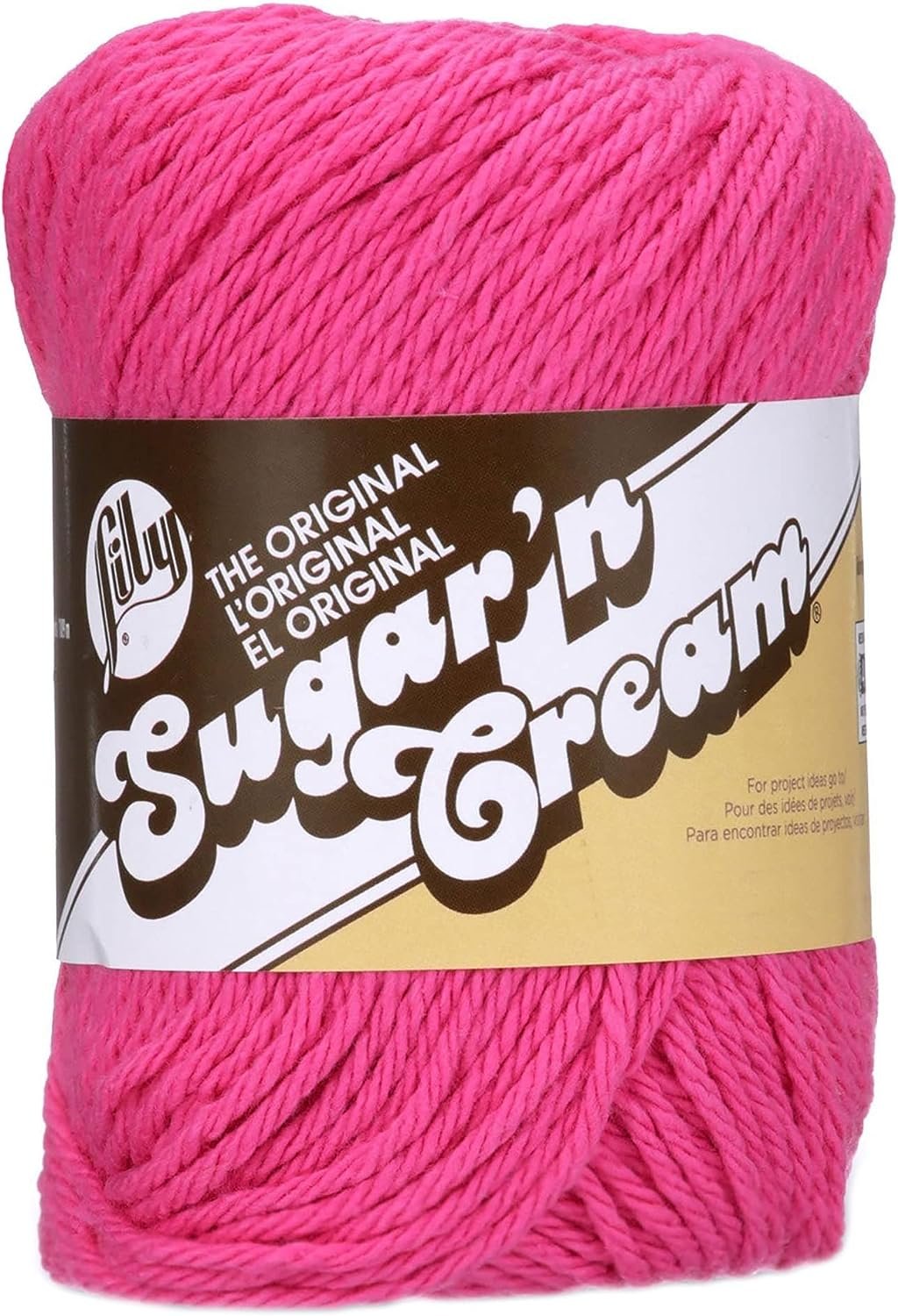 Bulk Buy: Lily Sugar 'n Cream Solids 100% Cotton Yarn (3-Pack) (Hot Pink #1740)
