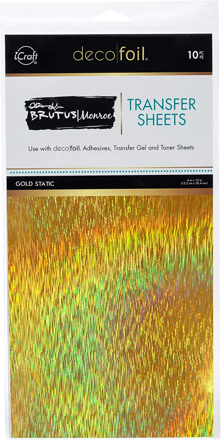 iCraft Deco Foil Transfer Sheets by Brutus Monroe 6" x 12" 10 Sheets